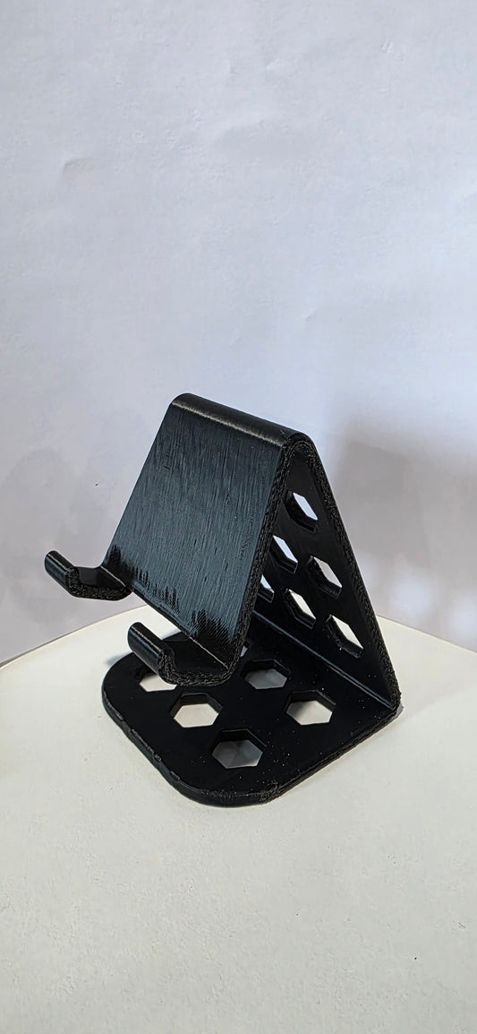 Cell Phone Stand (Hex Drilled) w/Power Slot