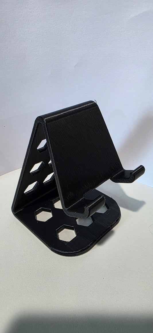 Cell Phone Stand (Hex Drilled) w/Power Slot