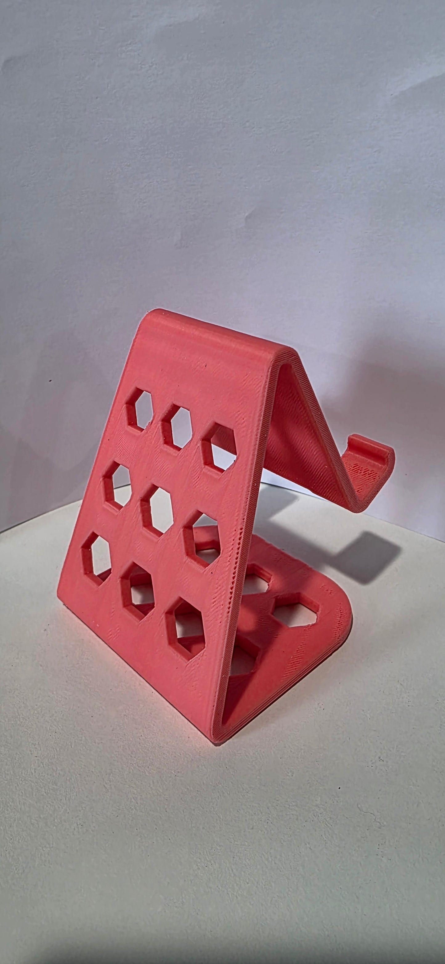 Cell Phone Stand (Hex Drilled) w/Power Slot