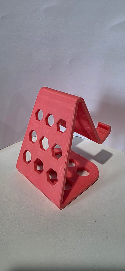 Cell Phone Stand (Hex Drilled) w/Power Slot