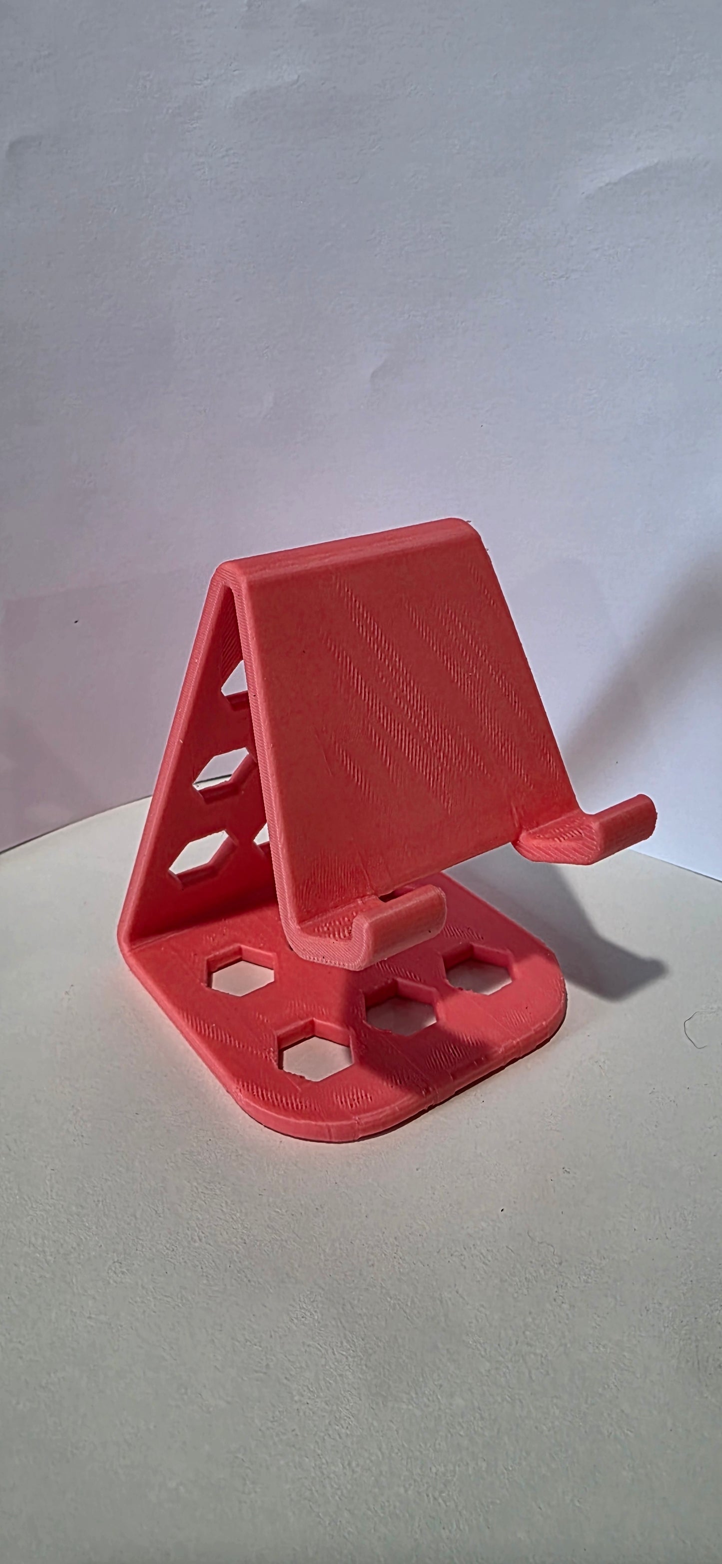 Cell Phone Stand (Hex Drilled) w/Power Slot