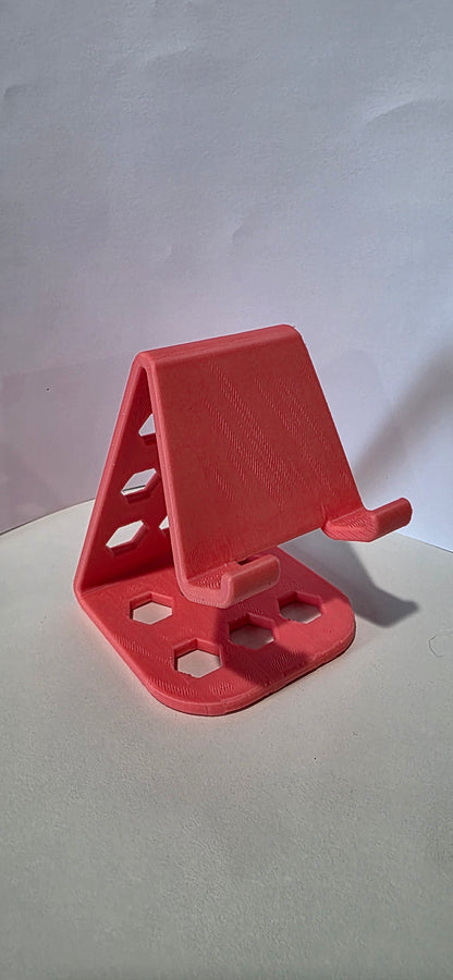 Cell Phone Stand (Hex Drilled) w/Power Slot